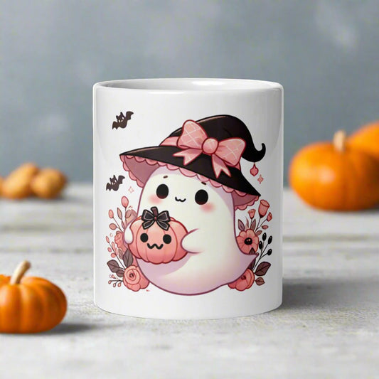 Pink ghost mug